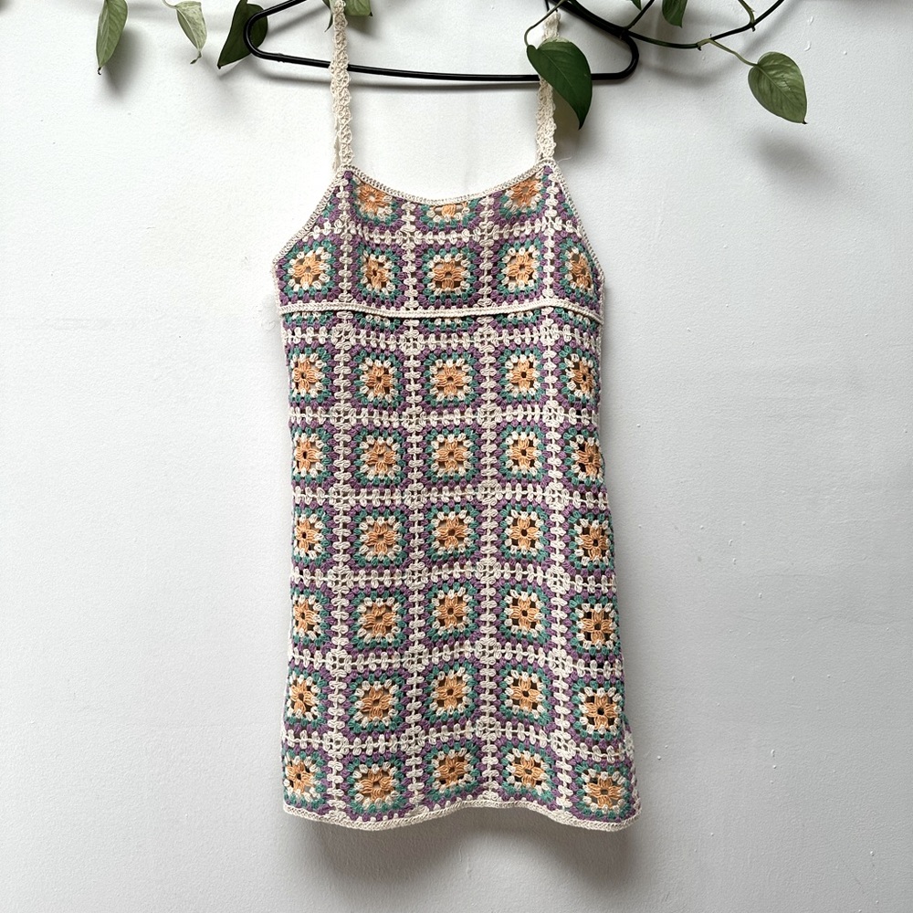 Crochet mini dress